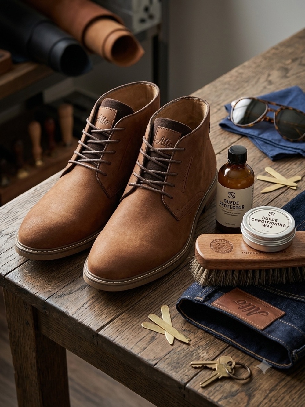 Oxford Tan Suede Men's Chukka Boots
